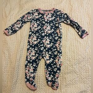 Magnetic Me Footed Sleeper 0–3M Floral Magnetic Closure Baby Pajamas